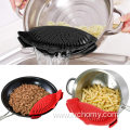 Kitchen silicone strainer clips